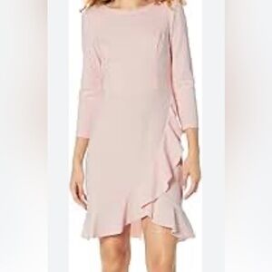 Tommy Hilfiger 3/4 Sleeve Scuba Dress Soft Pink Dress Size 6
